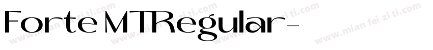 Forte MT Regular字体转换
